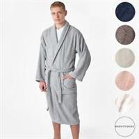 Brentfords Mens 100% Cotton Bath Robe Terry Towel Luxury Dressing Gown Unisex - One Size Fits All - Adults Men Women Regular