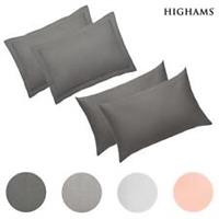 Highams Multi-Pack Polycotton Hotel Style Housewife Oxford Edge Pillowcase Set