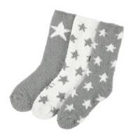 Star Fluffy Bed Socks Womens Warm Soft Fleece 3 Pairs Pack Plush Lounge Ladies