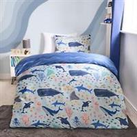 Duvet Cover Set Kids Under The Sea Quilt with Pillowcase Soft Reversible Bedding