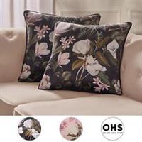 Floral Cushion Covers 2/4 Pack Sofa Couch Chair Filled Plump Seat Pads Decor Set