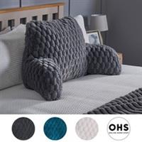 Waffle Cuddle Cushion Faux Fur Reading Gaming Chair Support Bed Fleece Pillow