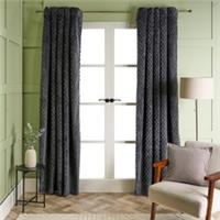 OHS Waffle Fleece Curtains Thermal Insulated Eyelet Blackout