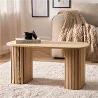 OHS Madison Coffee Table Ribbed Engineered Wood Side End Desk Home Decor
