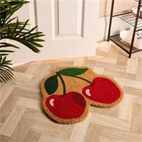 OHS Cherry Shaped Doormat Spring Novelty Non Slip Indoor Outdoor Coir Door Rug