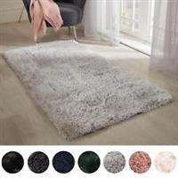 Sienna Fluffy Rug Anti-Slip/Skid Shaggy Large Bedroom Non-Shed Floor Carpet Mat