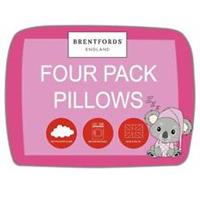 Brentfords Pillows 2 or 4 Pack Soft Sleep Bounce Back Hollowfibre Medium Support