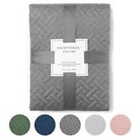 Brentfords Geo Quilted Bedspread Blanket Pinsonic Throw Large Sofa Bed Comforter