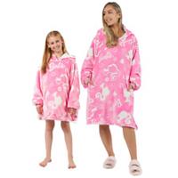 Barbie Hoodie Blanket Oversized Fleece Warm Wearable Throw Jumper Sweatshirt