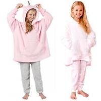 Dreamscene Unicorn Hoodie Blanket Oversized Sherpa Fleece Kids Plush Soft Warm