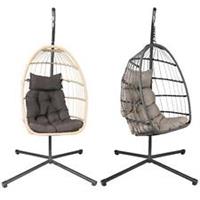 Hanging Egg Chair Outdoor Garden Furniture Patio Seat Pad Hammock Pod Seat Swing