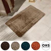 Luxury Bath Mat Bordered Soft Absorbent Bathroom Non-Slip Shower Toilet Rug Mats