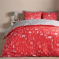 Scandi Duvet Cover Bedding Set Reversible Christmas Quilt Single Double King Bed