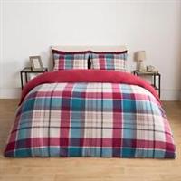 Check Polar Fleece Duvet Cover Set Reversible Check Tartan Quilt Warm Bedding