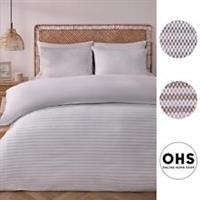 Stripe Duvet Cover Hotel Bedding Set Waffle Embossed Quilt Single Double King