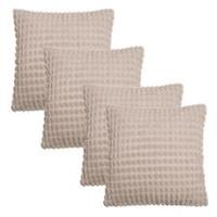 2/4 Pack Cushion Covers Bobble Fleece Soft Sofa Home Couch Chair Set Filled Pads