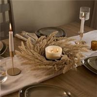 Candle Holder Wreath Garland Dining Table Pampas Grass Natural New Home Decor