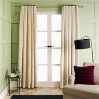 Piped Edge Velvet Curtains Thermal 2 Panel Eyelet Blackout