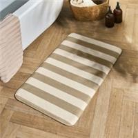 Stripes Foam Bath Mat Quick Dry Non-Slip Bathroom Shower Rug