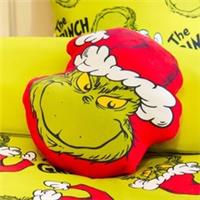 OHS Grinch Decorative Cushion Christmas Filled Scatter Pillow Festive Home Decor