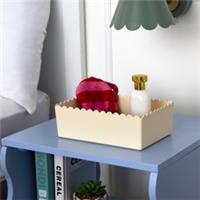 OHS Scallop Edge Organiser PP Plastic Box Tub Storage Bin Container Home Decor