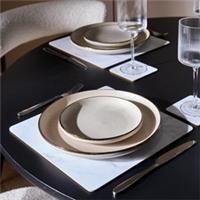 OHS Marble Effect Placemat Coaster 4 Set Luxury Table Mats Home Decor