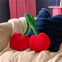 OHS Cherry Shaped Cushion Decorative Filled Scatter Throw Pillow Home Decor