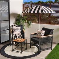 OHS Dubai Luxe Bistro Set 2 Seater Garden Furniture Patio Table Chair Furniture