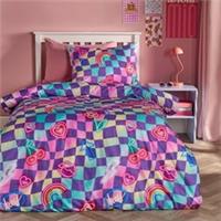 OHS Kids Checkerboard Bedding Set with Pillowcase Duvet Cover Coverless 10.5 Tog
