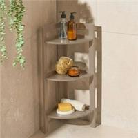 OHS Shelving Unit 3 Tier Storage MDF Home Organiser Display Corner Space Saving