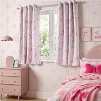 OHS Kids Eyelet Curtains Printed Pair of Blackout Ring Top Panels Ready Made