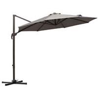 Outsunny 3M Cantilever Parasol Aluminium Garden Umbrella with Crank, Grey