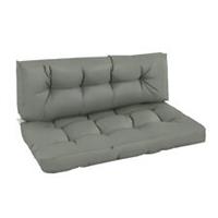 Outsunny 2Pcs Tufted Pallet Cushions Seat Pad Back Cushion Indoor Outdoor