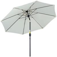 Outsunny 2.7M Patio Umbrella Outdoor Sunshade Canopy w/ Tilt and Crank White