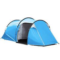 Outsunny 3 Man Camping Tent w/ 2 Rooms Porch Vents Rainfly Weather-Resistant