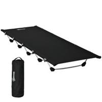 Outsunny Lightweight Camping Cot Portable Compact Sleeping Bed w/ Carry Bag