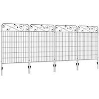 Outsunny Decorative Garden Fencing 4PCs 43in x 11.5ft Metal Border Edging