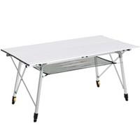 Outsunny Portable Roll-up Aluminium Folding Picnic Table for Outdoor BBQ Camping
