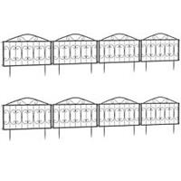 Outsunny Decorative Garden Fencing 8PCs Metal Border Edging