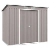 Outsunny 7 x 4ft Metal Garden Storage Shed Double Door Corrosion Resistant