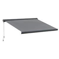 Outsunny DIY Retractable Canopy with Remote Controller for Patio, Grey