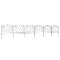 Outsunny 6PCs Decorative Garden Fencing 24in x 12ft Metal Border Edging