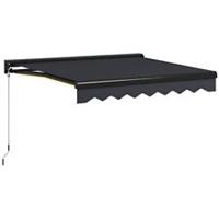 Outsunny 2.5 x 2m Electric Awning with LED Light, Sun Canopies for Patio