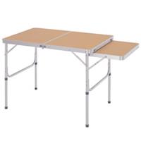 Outsunny 3ft Aluminium Picnic Table w/Side Desktop Outdoor BBQ Party Portable