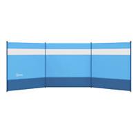 Outsunny Camping Windbreaks with Clear Windows and Carry Bag, 440 x 140cm, Blue