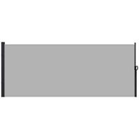 Outsunny Side Awning Retractable, Privacy Screen, 400x160cm, Light Grey