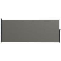 Outsunny Side Awning Retractable, Privacy Screen, 400x160cm, Dark Grey