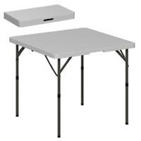 Outsunny 3ft Folding Camping Table with 2 Adjustable Height, Dark Grey