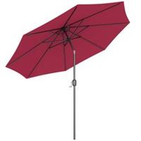 Outsunny 3(m) Patio Umbrella Outdoor Sunshade Canopy w/ Tilt & Crank Wine Red