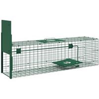 Outsunny Single Door Rat Trap for Small Animals, Dark Green